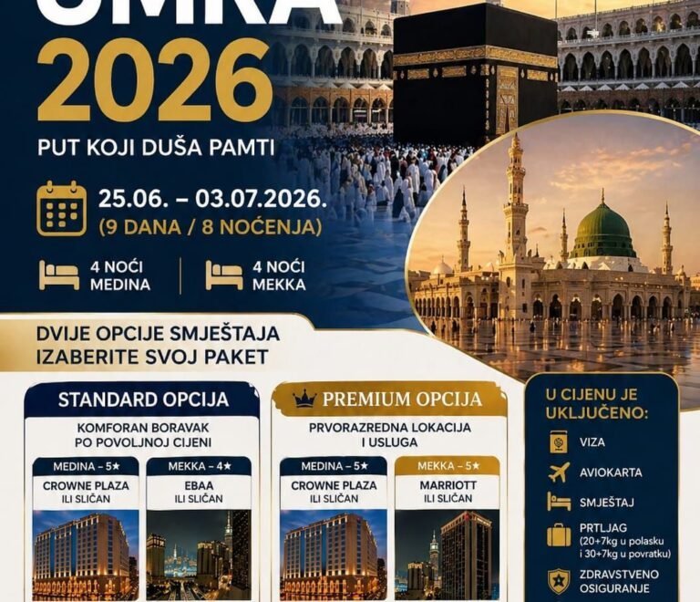 ✨ UMRA JUNI/JULI 2026 – PRIJAVE U TOKU