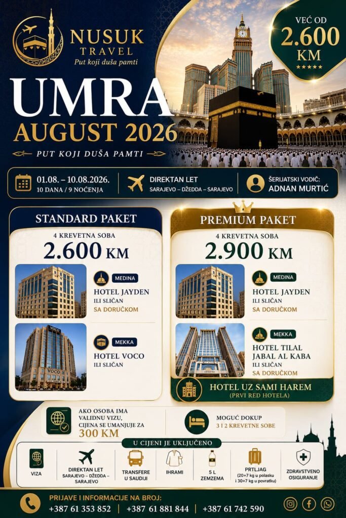umra BiH August 2026